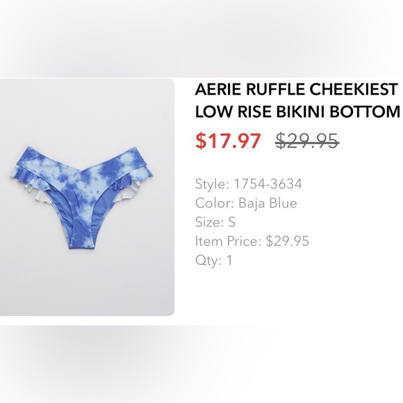 Aerie Ruffle Blue Bikini - Picture 5 of 5